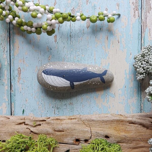 Painted Pebble - Whale